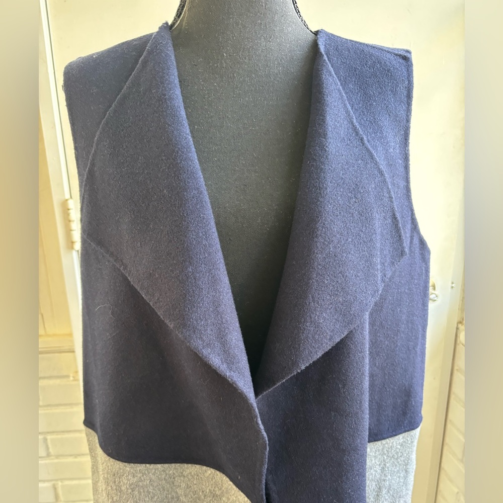 Talbots NEW WITH TAGS Colorblock Wool Blend‎ Vest medium workwear holiday - Picture 3 of 12